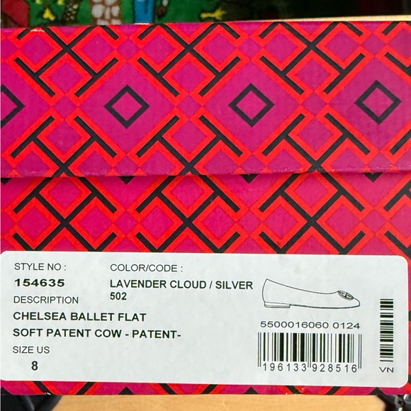 Tory Burch Lilac Flats with Silver Logo 8 - Picture 12 of 14